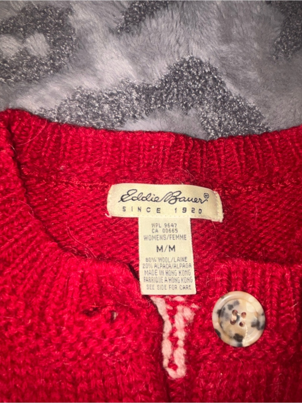 vintage Eddie Bauer Wool & Alpaca Nordic Cardigan Sweater~ women’s medium.~